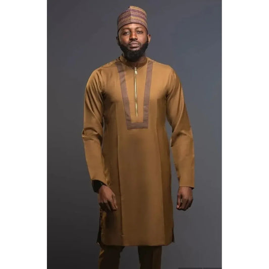 Kavari Royale Atelier African Men's Suit: 2-Piece Kaftan GroomProm Outfit
