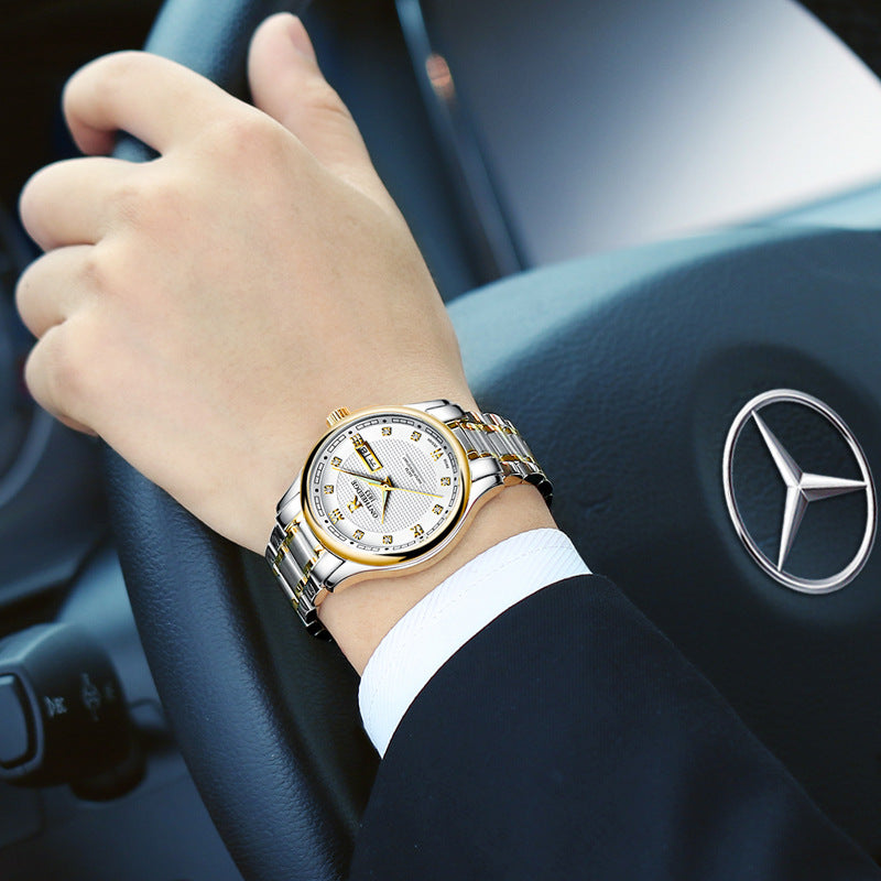 Men’s Automatic Mechanical Watch | Rui Edge Hollow Luminous Stainless Steel Business Watch