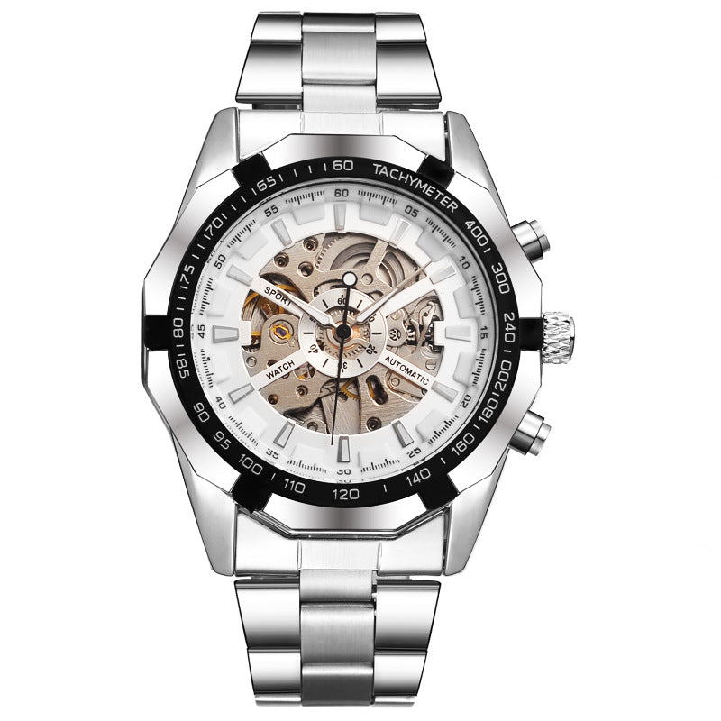 Men’s Automatic Mechanical Watch | Full Auto Stainless Steel Strap Elegant Wristwatch