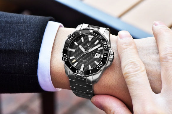 Men’s Automatic Mechanical Watch | Luxury Skeleton Stainless Steel Watch for Men