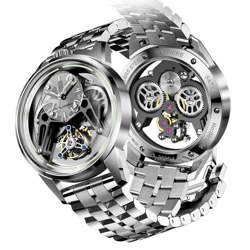 Men’s Luxury Tourbillon Watch | Armor Design Automatic Skeleton Mechanical Watch