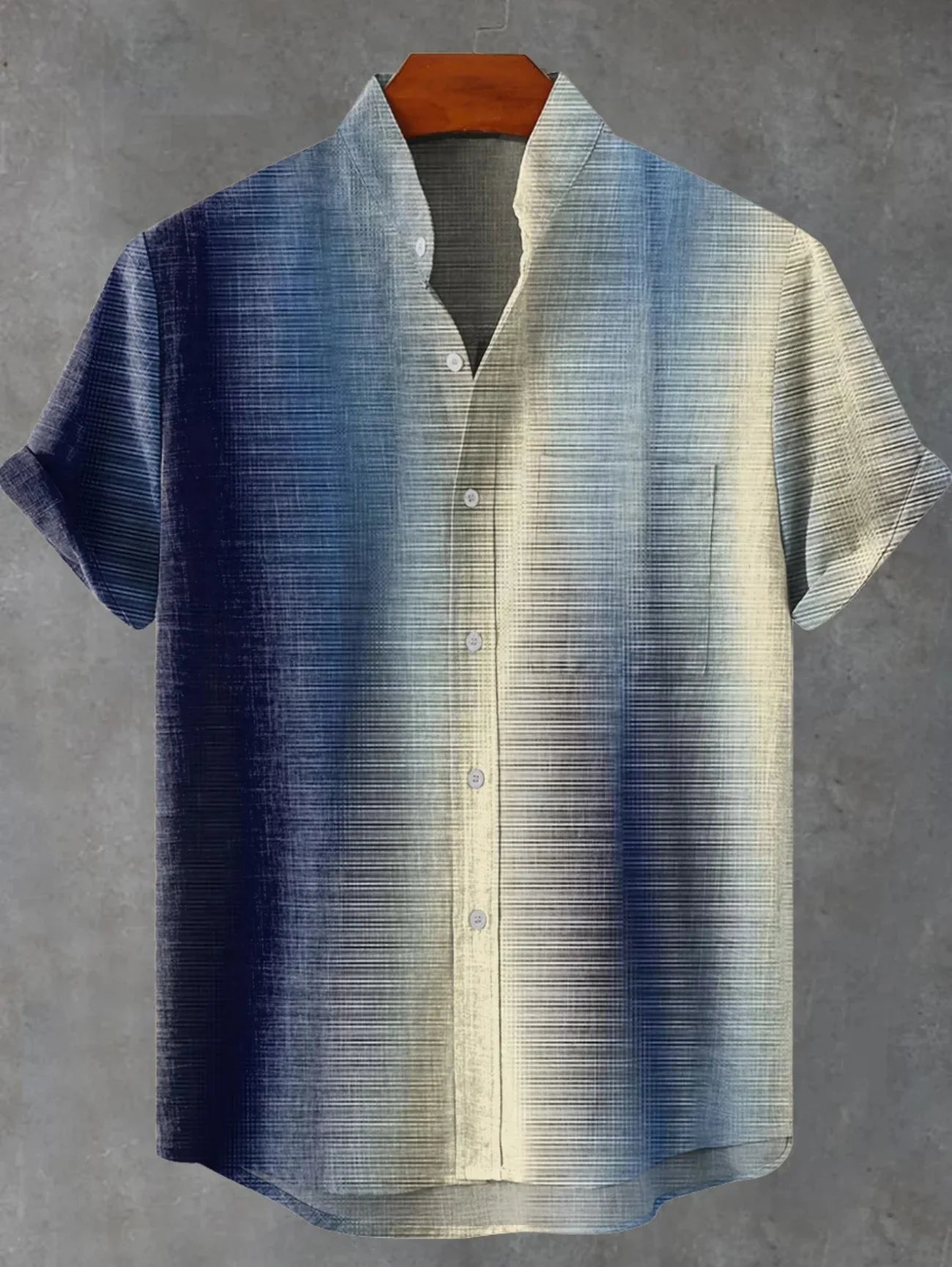 Kavari Royale Men’s Artistic Print Linen Shirt – Casual Short Sleeve Minimal Pattern Top | Fast Delivery