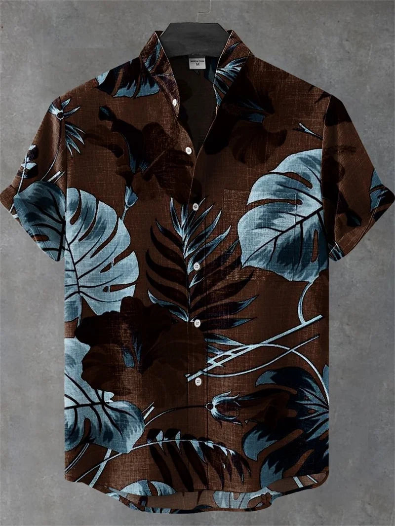 Kavari Royale Linen Striped Shirt – Short Sleeve Summer Essential