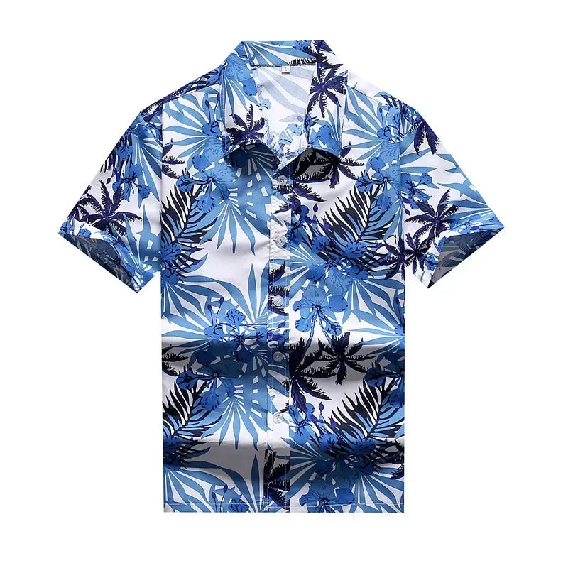 Kavari Royale Men’s Hawaiian Shirt – Casual Colorful Printed Beach Aloha Short Sleeve Plus Size (Up to 5XL)