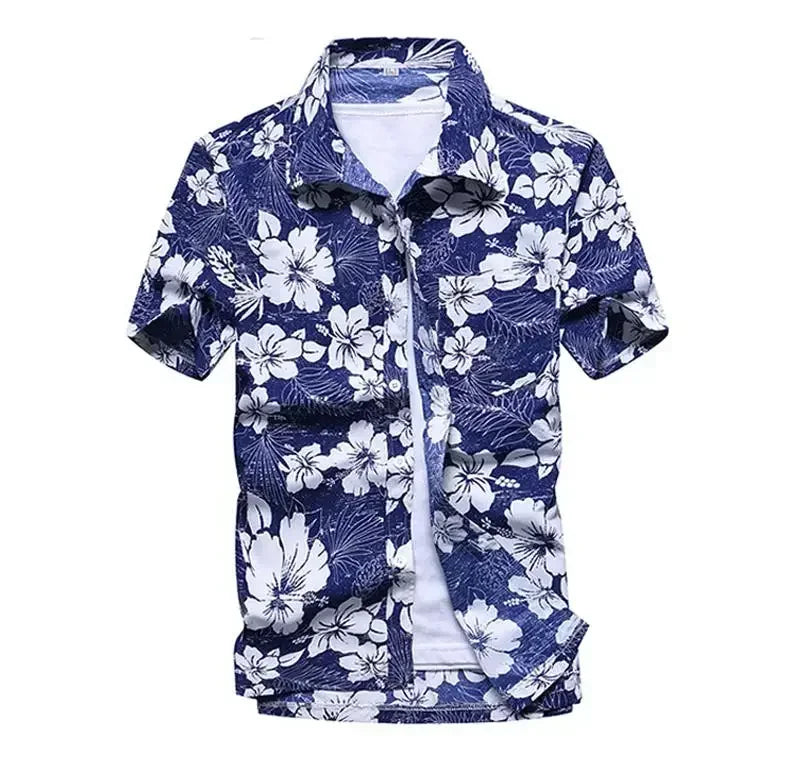 Kavari Royale Men’s Hawaiian Shirt – Casual Colorful Printed Beach Aloha Short Sleeve Plus Size (Up to 5XL)