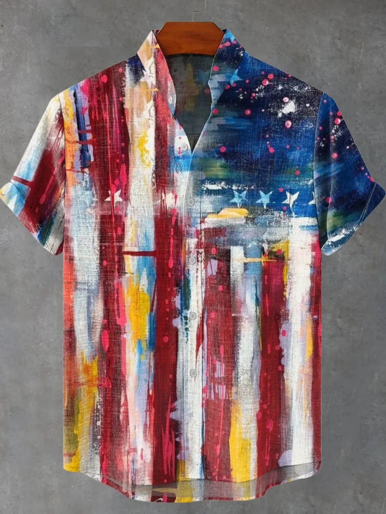 Kavari Royale Men’s Artistic Print Linen Shirt – Casual Short Sleeve Minimal Pattern Top | Fast Delivery