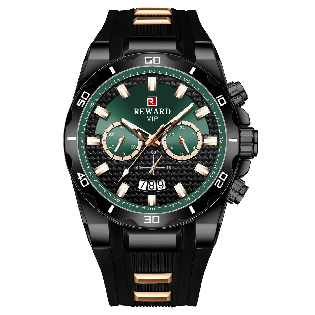 Kavari Royale REWARD Chronograph Watch – Men’s Sport Luxury Silicone Strap