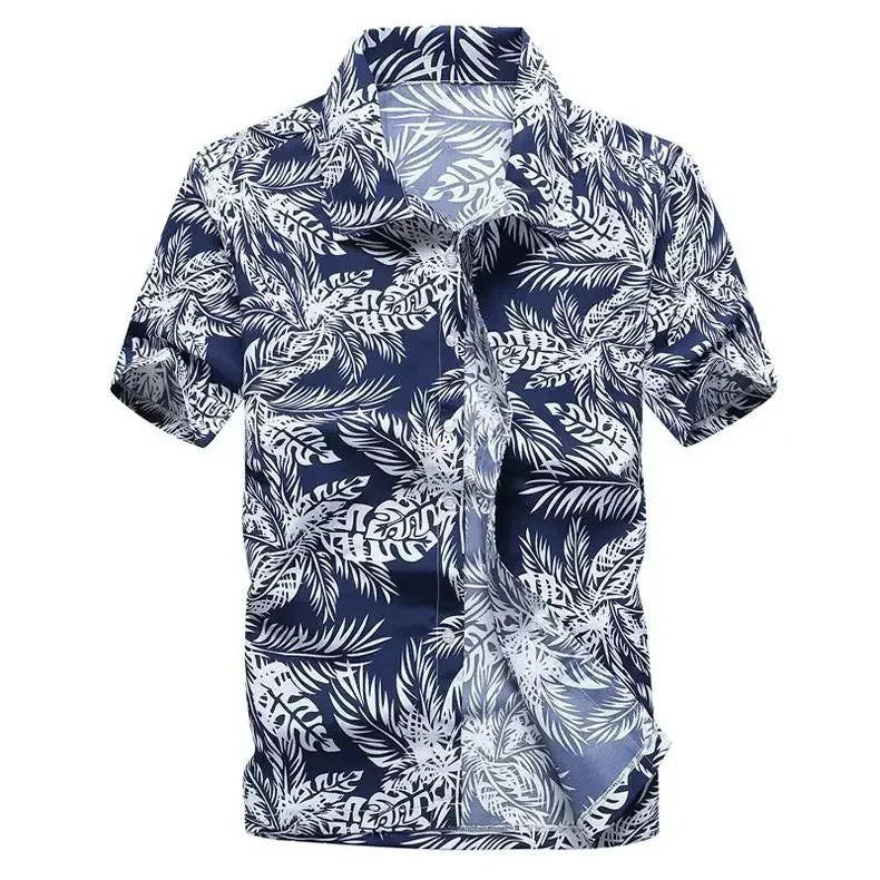 Kavari Royale Men’s Hawaiian Shirt – Casual Colorful Printed Beach Aloha Short Sleeve Plus Size (Up to 5XL)