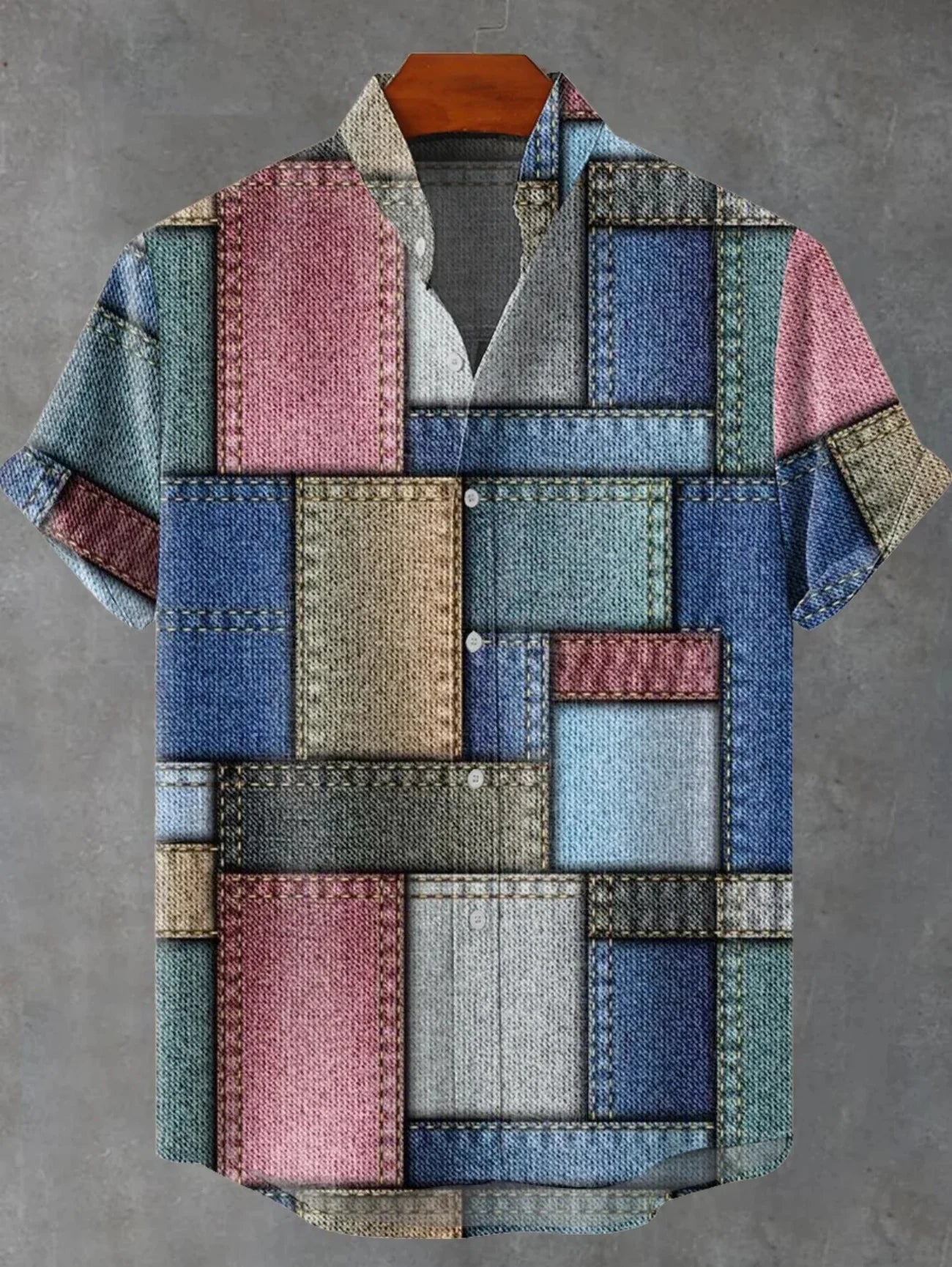 Kavari Royale Men’s Artistic Print Linen Shirt – Casual Short Sleeve Minimal Pattern Top | Fast Delivery