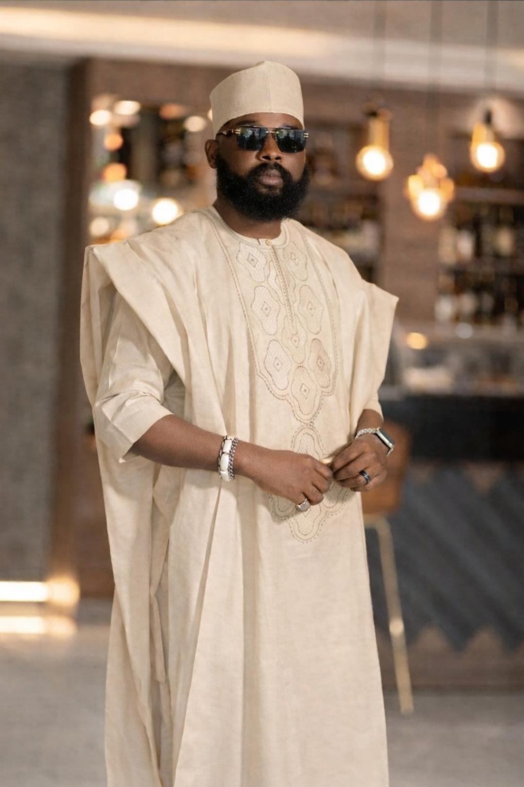Kavari Royale Agbada Set β Menβs African 2-Piece Dashiki Outfit