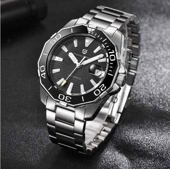 Men’s Automatic Mechanical Watch | Luxury Skeleton Stainless Steel Watch for Men