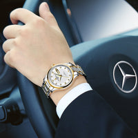 Men’s Automatic Mechanical Watch | Rui Edge Hollow Luminous Stainless Steel Business Watch