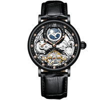 KINYUED Men’s Automatic Watch | Luxury Skeleton Mechanical Wristwatch for Men
