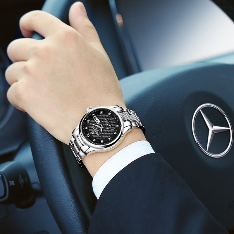 Men’s Automatic Mechanical Watch | Rui Edge Hollow Luminous Stainless Steel Business Watch