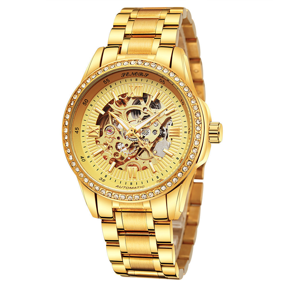Men’s Automatic Mechanical Watch | Senas SN019 Skeleton Waterproof Business & Casual Watch