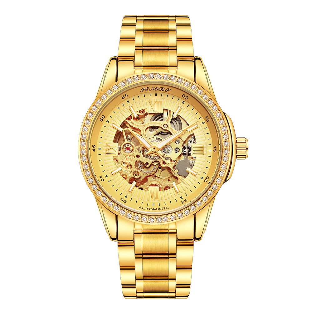 Men’s Automatic Mechanical Watch | Senas SN019 Skeleton Waterproof Business & Casual Watch