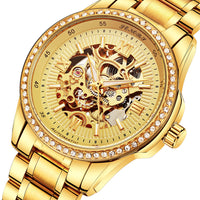 Men’s Automatic Mechanical Watch | Senas SN019 Skeleton Waterproof Business & Casual Watch