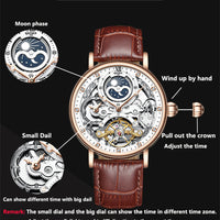 KINYUED Men’s Automatic Watch | Luxury Skeleton Mechanical Wristwatch for Men