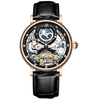 KINYUED Men’s Automatic Watch | Luxury Skeleton Mechanical Wristwatch for Men