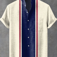 Kavari Royale Ethnic Print Linen Shirt – Men’s Short Sleeve Summer Wear