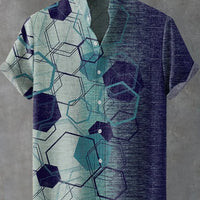 Kavari Royale Ethnic Print Linen Shirt – Men’s Short Sleeve Summer Wear