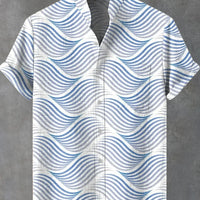 Kavari Royale Ethnic Print Linen Shirt – Men’s Short Sleeve Summer Wear