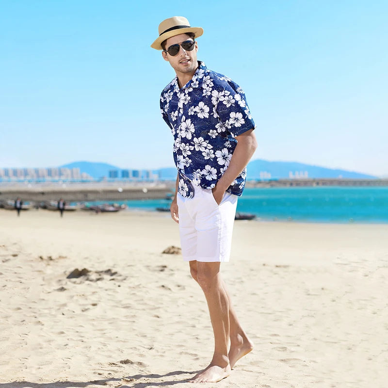 Kavari Royale Men’s Hawaiian Shirt – Casual Colorful Printed Beach Aloha Short Sleeve Plus Size (Up to 5XL)