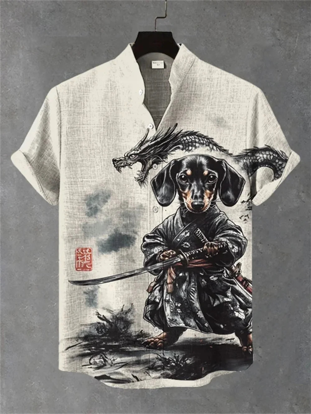 Kavari Royale Stand Collar Linen Shirt – Men’s Short Sleeve Summer Wear