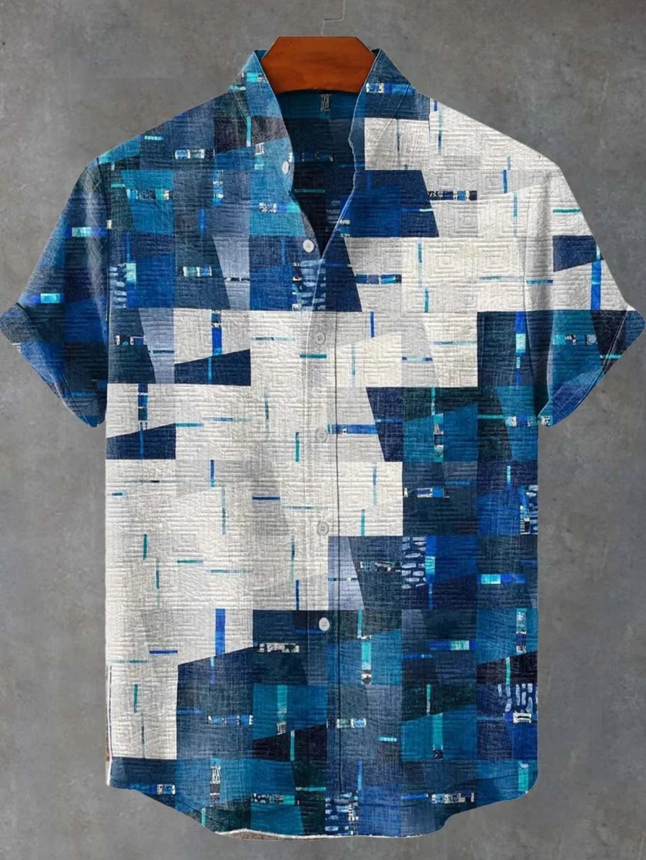 Kavari Royale Men’s Artistic Print Linen Shirt – Casual Short Sleeve Minimal Pattern Top | Fast Delivery