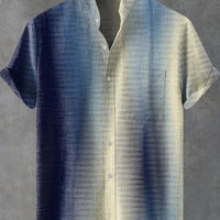 Kavari Royale Men’s Artistic Print Linen Shirt – Casual Short Sleeve Minimal Pattern Top | Fast Delivery