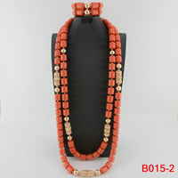 Kavari Royale African Beads Jewelry Set – Women’s Crystal Necklace & Earrings Bridal Wedding Jewelry (Nigerian & Indian Style)