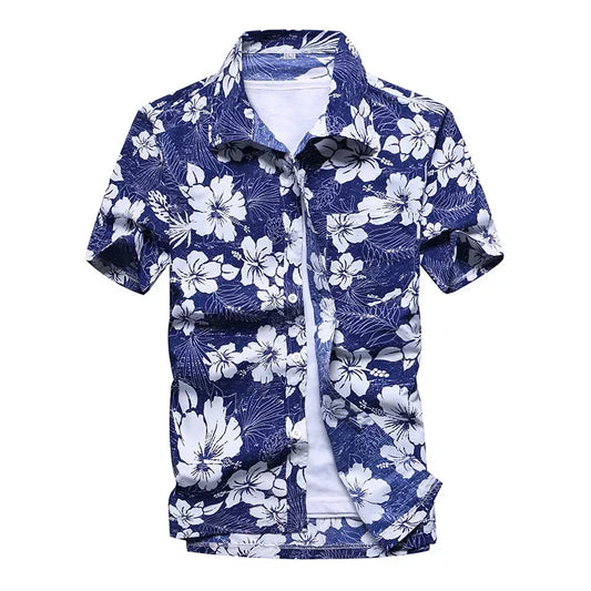 Kavari Royale Men’s Hawaiian Shirt – Casual Colorful Printed Beach Aloha Short Sleeve Plus Size (Up to 5XL)