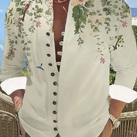 Kavari Royale Men’s Long Sleeve Tribal Print Shirt – Vintage Summer Casual Beach Party Wear