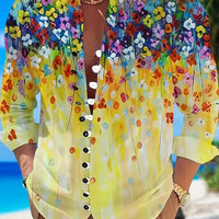 Kavari Royale Men’s Long Sleeve Tribal Print Shirt – Vintage Summer Casual Beach Party Wear