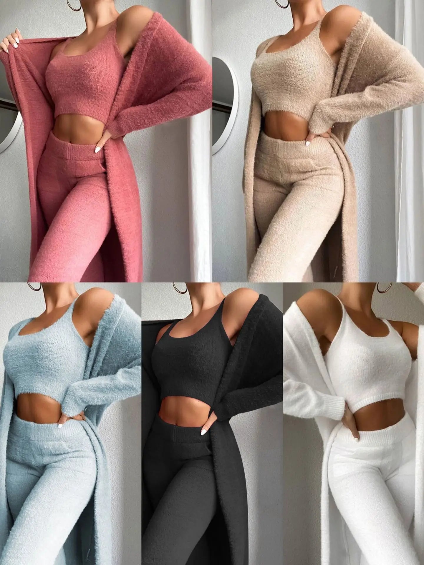 Kavari Royale 3-Piece Fleece Loungewear Set – Ultra Soft Comfort Wear