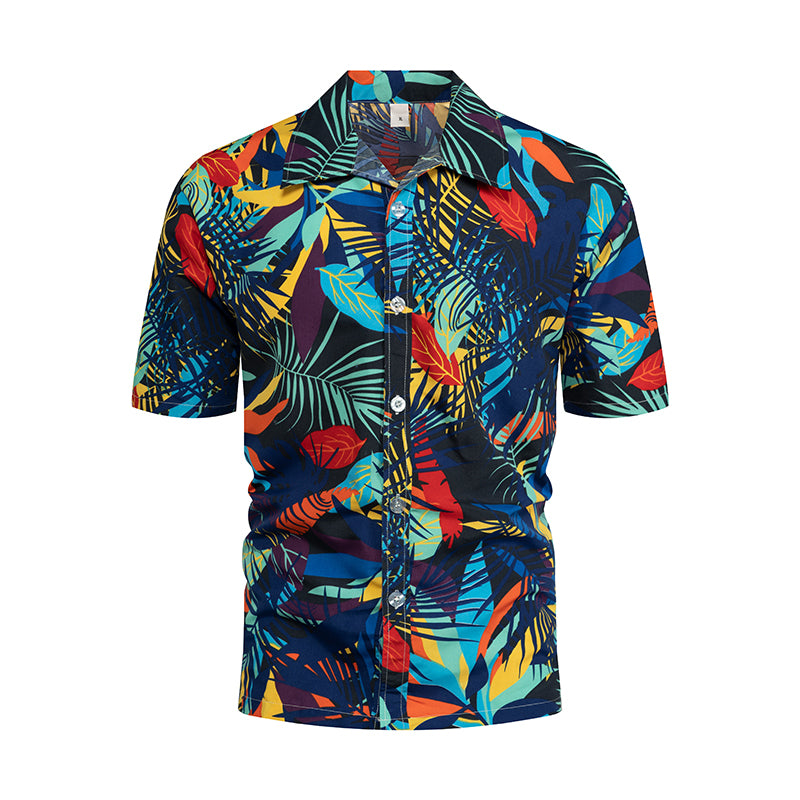 Kavari Royale Men’s Hawaiian Shirt – Casual Colorful Printed Beach Aloha Short Sleeve Plus Size (Up to 5XL)