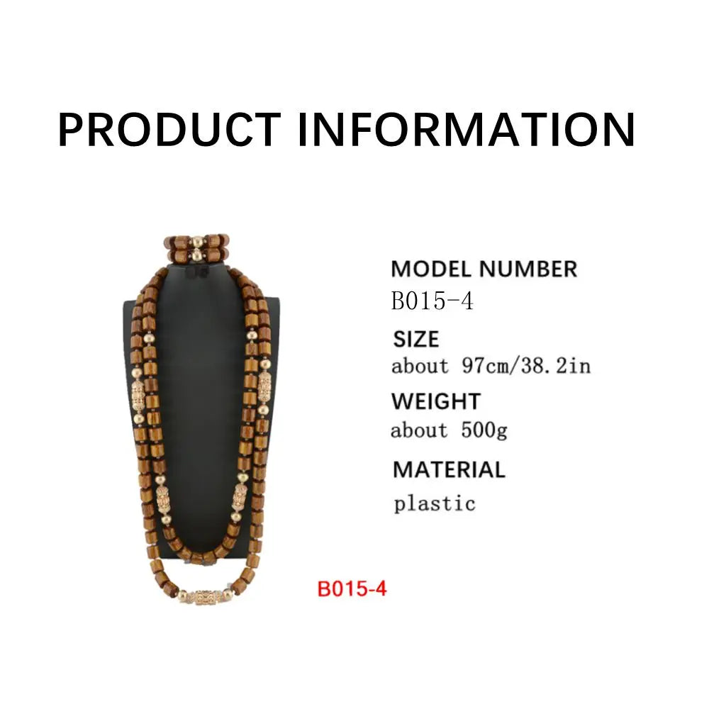 Kavari Royale African Beads Jewelry Set – Women’s Crystal Necklace & Earrings Bridal Wedding Jewelry (Nigerian & Indian Style)