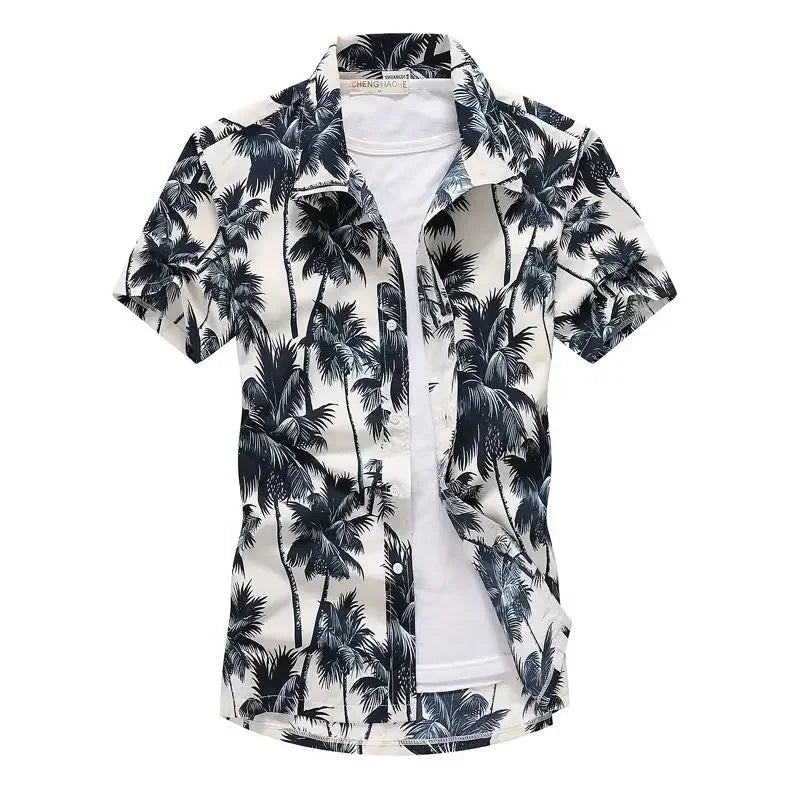 Kavari Royale Men’s Hawaiian Shirt – Casual Colorful Printed Beach Aloha Short Sleeve Plus Size (Up to 5XL)