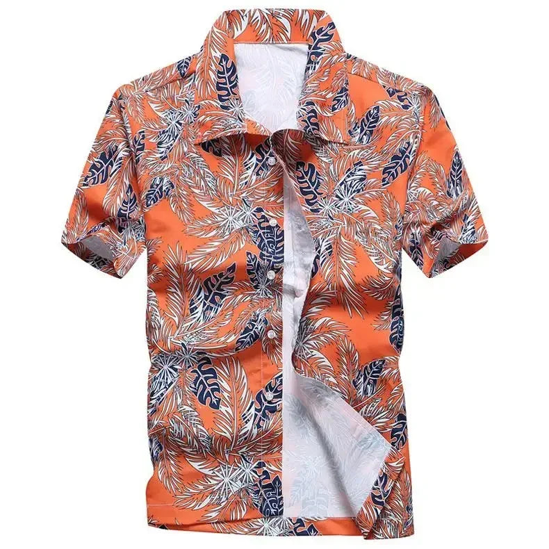 Kavari Royale Men’s Hawaiian Shirt – Casual Colorful Printed Beach Aloha Short Sleeve Plus Size (Up to 5XL)