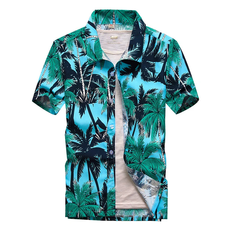 Kavari Royale Men’s Hawaiian Shirt – Casual Colorful Printed Beach Aloha Short Sleeve Plus Size (Up to 5XL)
