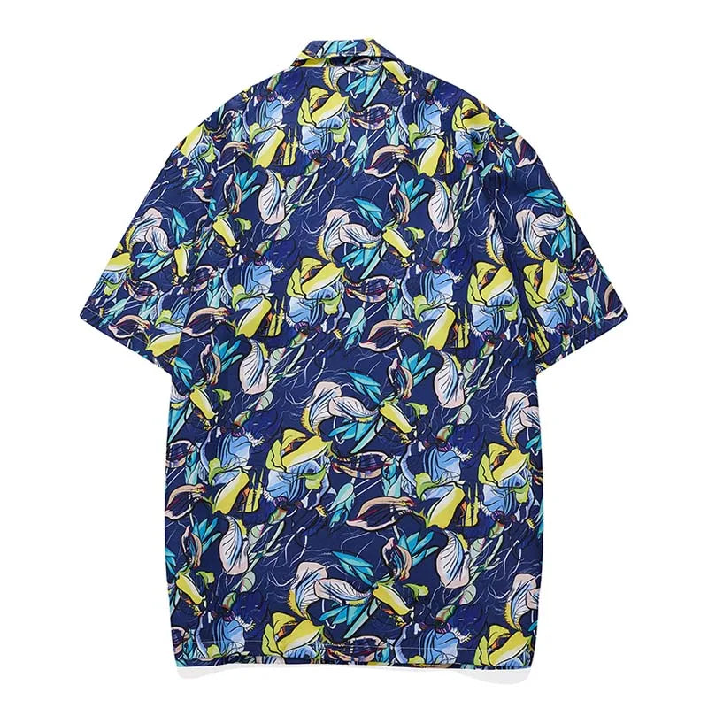 Kavari Royale Men’s Hawaiian Shirt – Casual Colorful Printed Beach Aloha Short Sleeve Plus Size (Up to 5XL)