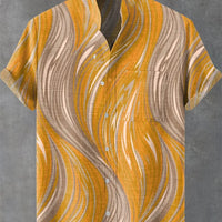 Kavari Royale Linen Striped Shirt – Short Sleeve Summer Essential