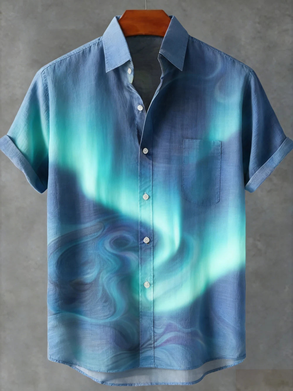 Kavari Royale Men’s Linen Lapel Shirt – Ethnic Totem 3D Printed Hawaiian Short Sleeve Vacation Party Wear