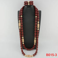 Kavari Royale African Beads Jewelry Set – Women’s Crystal Necklace & Earrings Bridal Wedding Jewelry (Nigerian & Indian Style)