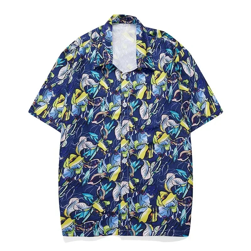 Kavari Royale Men’s Hawaiian Shirt – Casual Colorful Printed Beach Aloha Short Sleeve Plus Size (Up to 5XL)