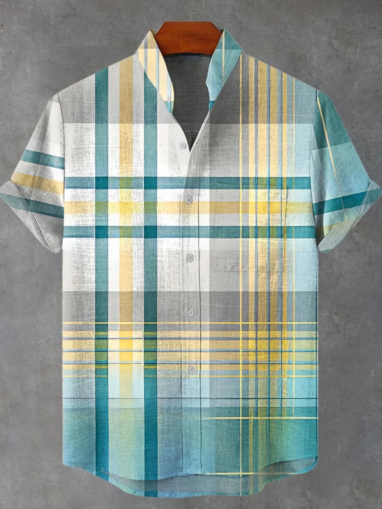 Kavari Royale Men’s Artistic Print Linen Shirt – Casual Short Sleeve Minimal Pattern Top | Fast Delivery