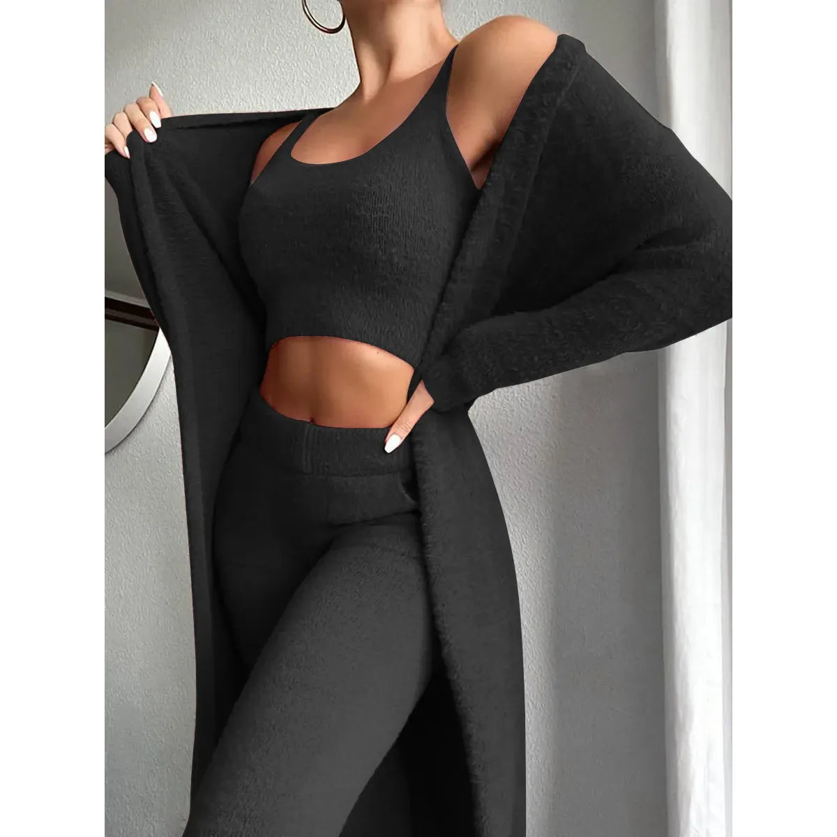 Kavari Royale 3-Piece Fleece Loungewear Set – Ultra Soft Comfort Wear