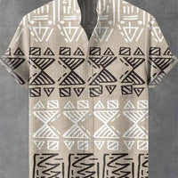 Kavari Royale Men’s Cartoon Cat Print Linen Shirt – Comfortable Short Sleeve Casual Art Design