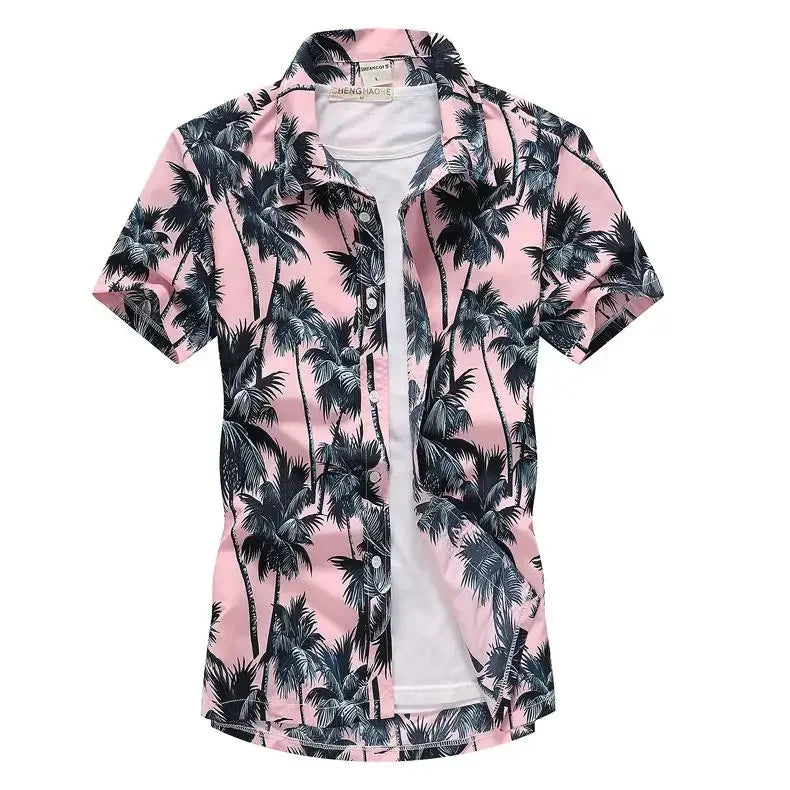 Kavari Royale Men’s Hawaiian Shirt – Casual Colorful Printed Beach Aloha Short Sleeve Plus Size (Up to 5XL)