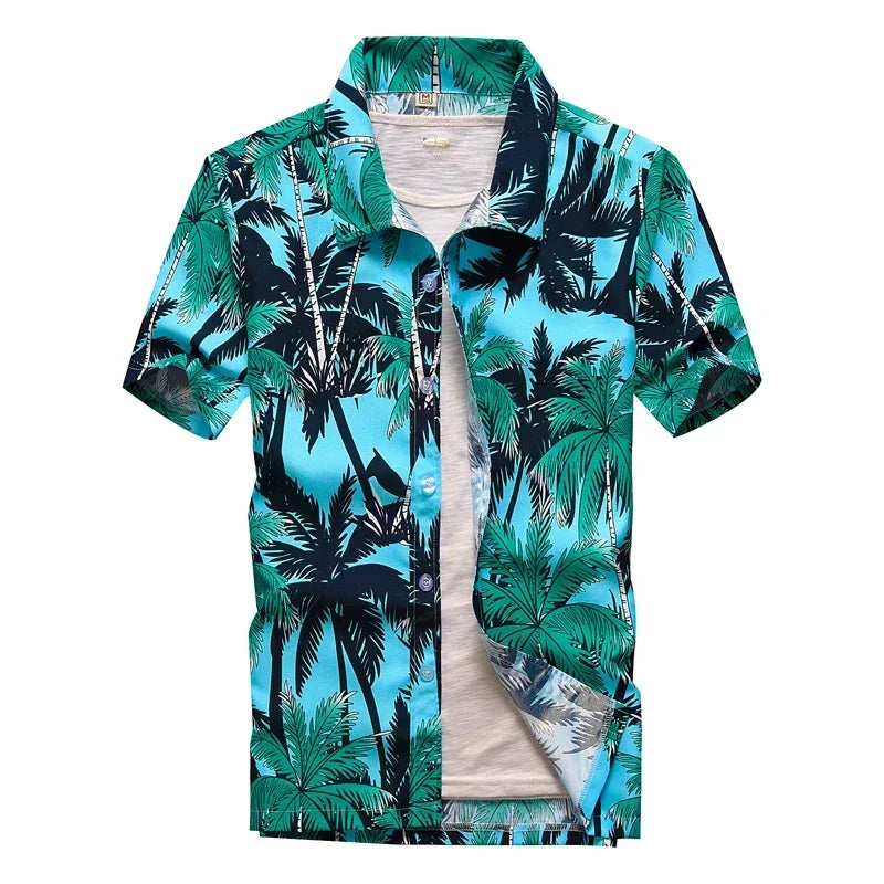 Kavari Royale Men’s Hawaiian Shirt – Casual Colorful Printed Beach Aloha Short Sleeve Plus Size (Up to 5XL)